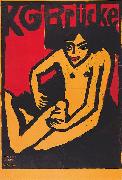 Ernst Ludwig Kirchner KG Brucke (Ausstellungsplakat der Galerie Arnold in Dresden) oil painting